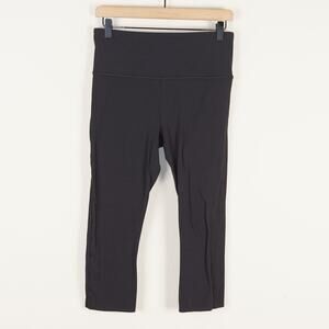 Athleta Black Horizon Scallop Capri Leggings Womens Sz M
